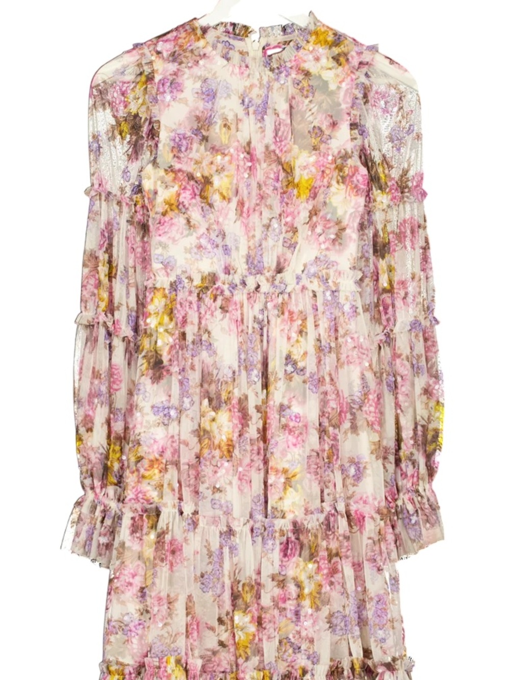 Needle & Thread Floral Ruffle Dress Sz 0
